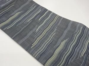 絽変わり横段模様織出し名古屋帯